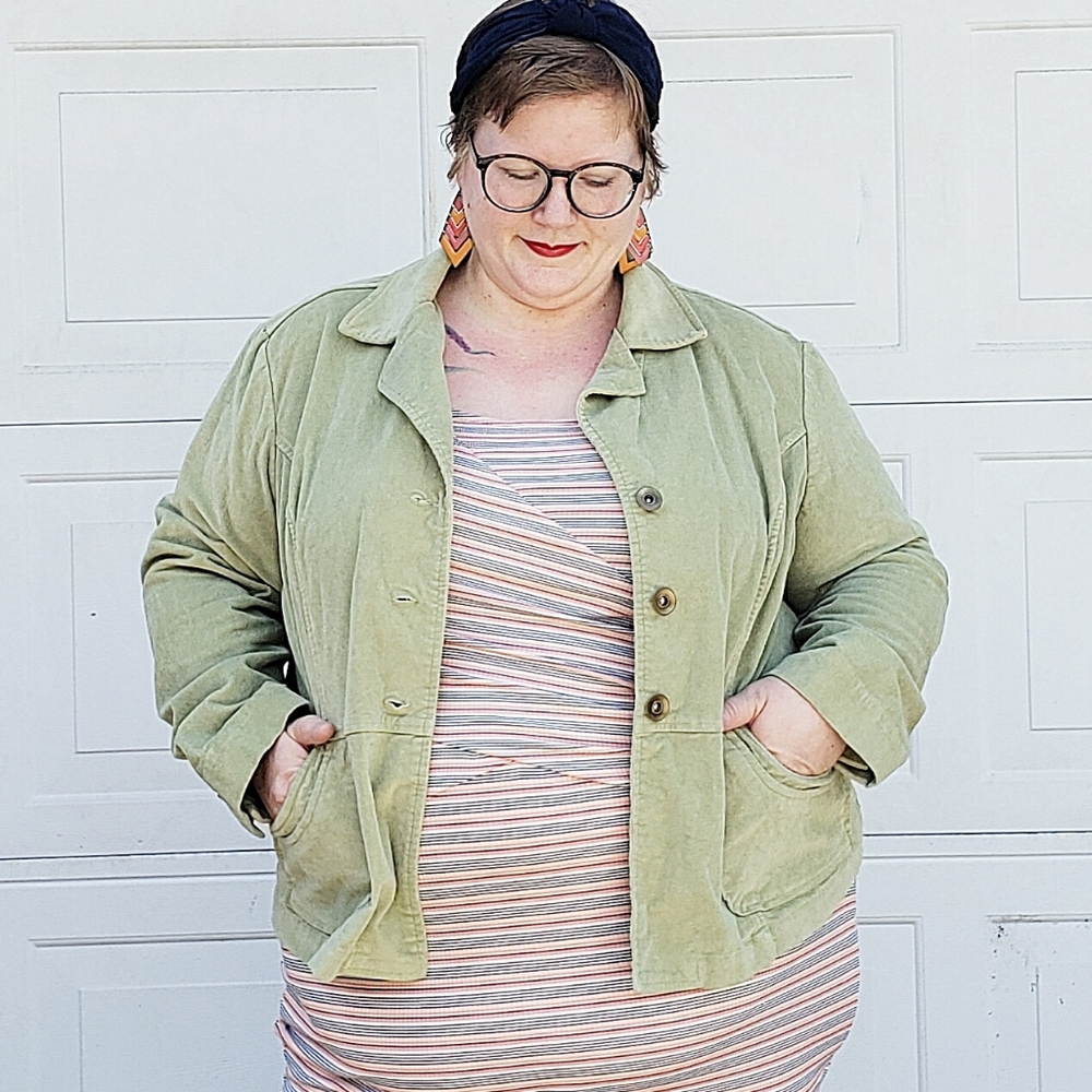 C.J. Banks light green corduroy blazer